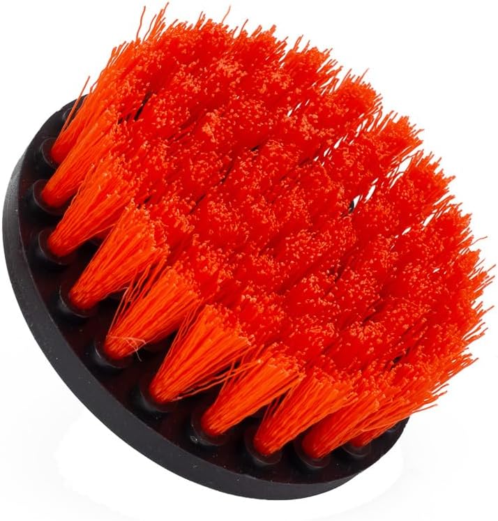 Maxshine M8 Medium-Duty Upholstery Carpet Brush with Drill Attachment - Removes and Scrubs Grime, Stains, and Spots from All Types of Upholstery and Carpets in Leather and Fabric (4")