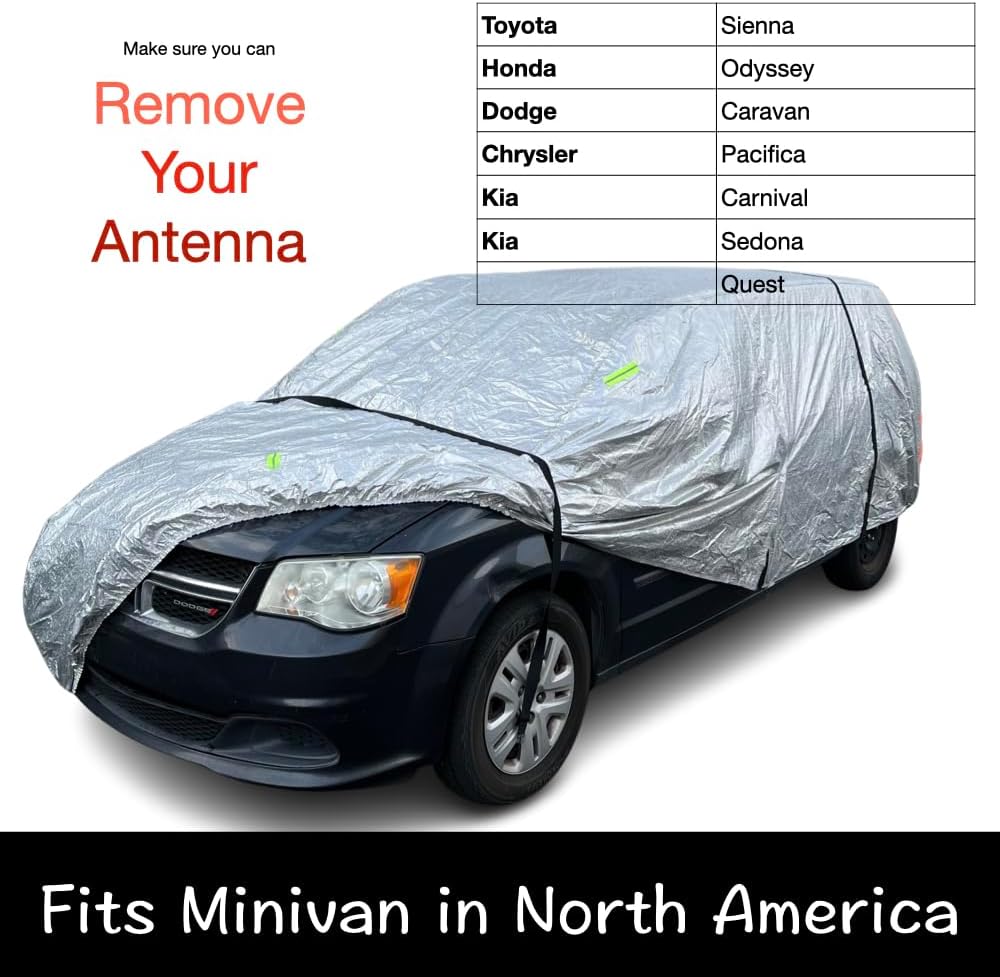 Urby Sienna Car Cover and Odyssey Car Cover, Ultimate Waterproof Solution, Ideal Fit as Mini-Van Cover for Caravan, Pacifica, Carnival, Sedona and Quest.