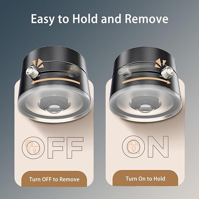 Vacuum Suction Magnetic Car Phone Holder Mount Fit All Phones,Adjustable Phone Holders for Your Car Home Office Smooth Surfaces,Metal Ring Stick Outside if Case Non-Magnetic