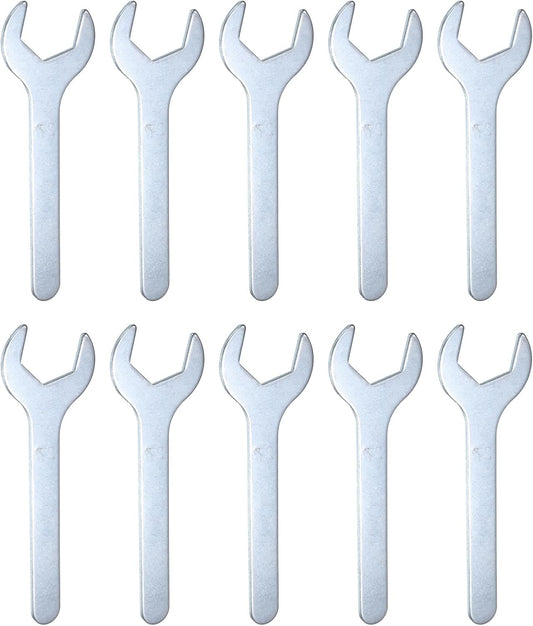 HARFINGTON 10pcs Small Wrench 27x140x2.6mm Metric U-Shaped Single Open Ended Spanner Super Thin Flat Head Galvanizing Wrench for Automotive Repair Furniture Assembly