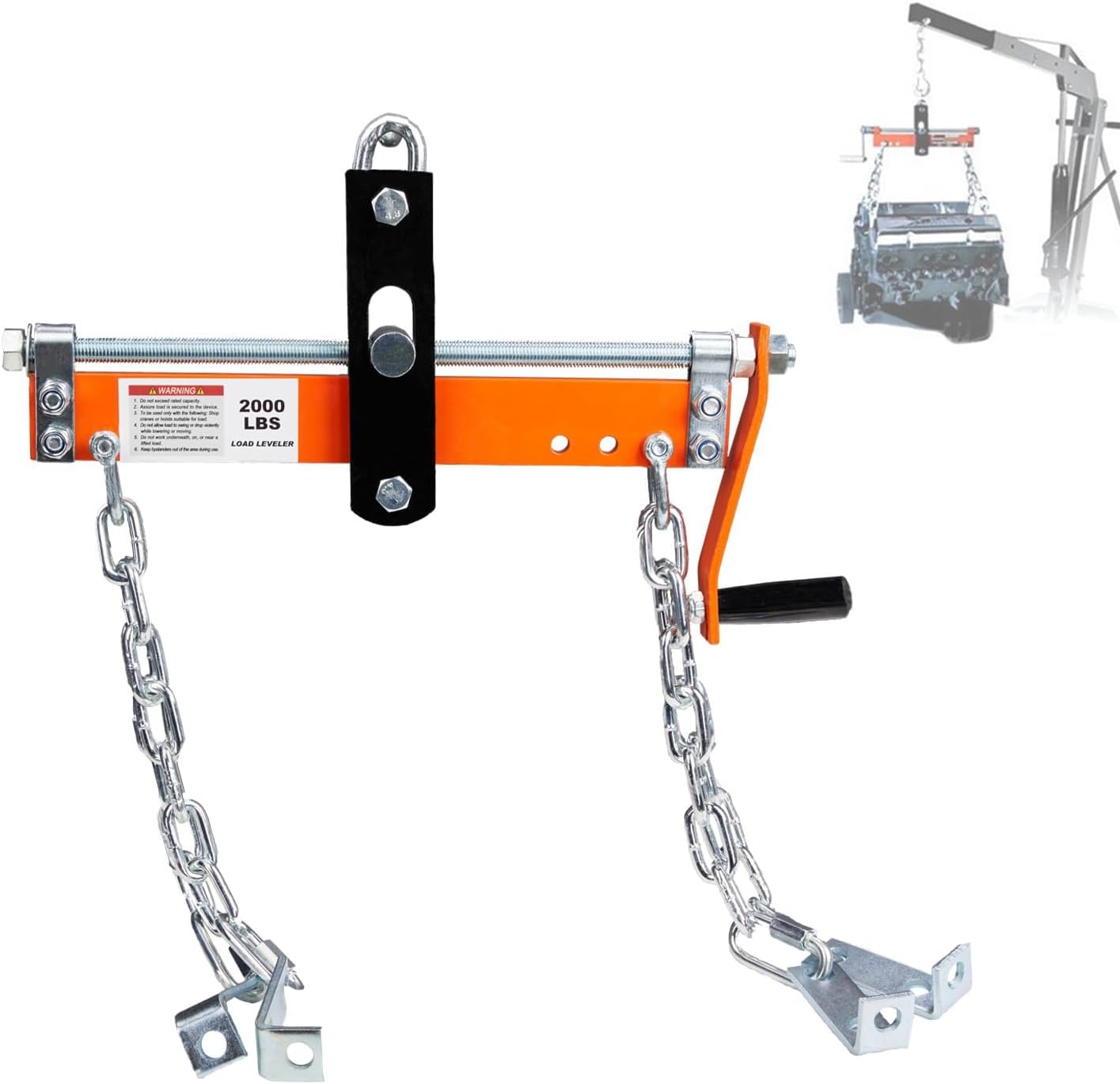 Engine Support Bar 2000 Lbs Load Lever Motor Lift Tool Heavy Duty Leveler (Lever)