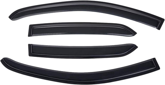 Lightronic Extra Durable Outside-Mount Auto Vent Window Visor, Fit 2013-2022 Buick Encore (EXCLUDES Encore GX), 2013-2022 Chevrolet Trax, UV Protection Rain Guard, Original Wind Deflector, Smoke, 4Pcs