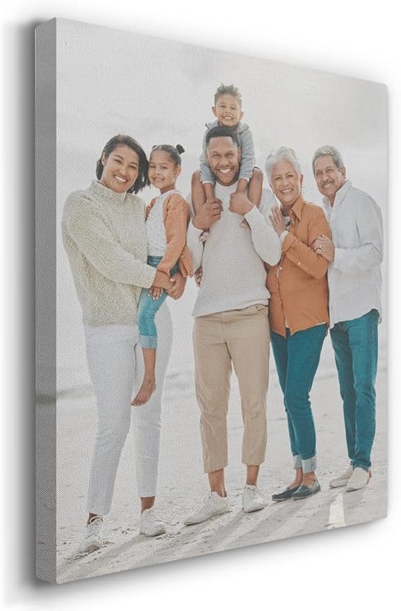 Renditions Gallery Set of 9, 8X10 Custom Photo Prints with Real Wood Picture Frames. Create Personalized Photos with Peel & Stick Photo Frames. Wrapped Canvas