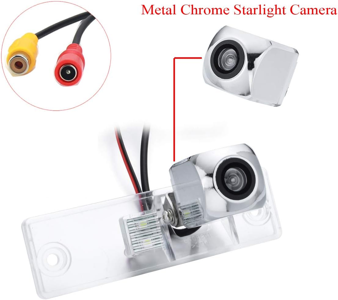 Chrome Starlight Car Rear View Camera for Toyota 4Runner/Hilux Surf/Toyota Fortuner SW4 / Toyota Innova & Waterproof and Shockproof Reversing Backup Camera (Chrome Starlight Adjustable Angle)