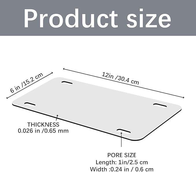 15 Pack Sublimation License Plate Blanks,Metal Aluminum car Tag White,Thermal Transfer DIY Custom Picture Design for Blank License Plates