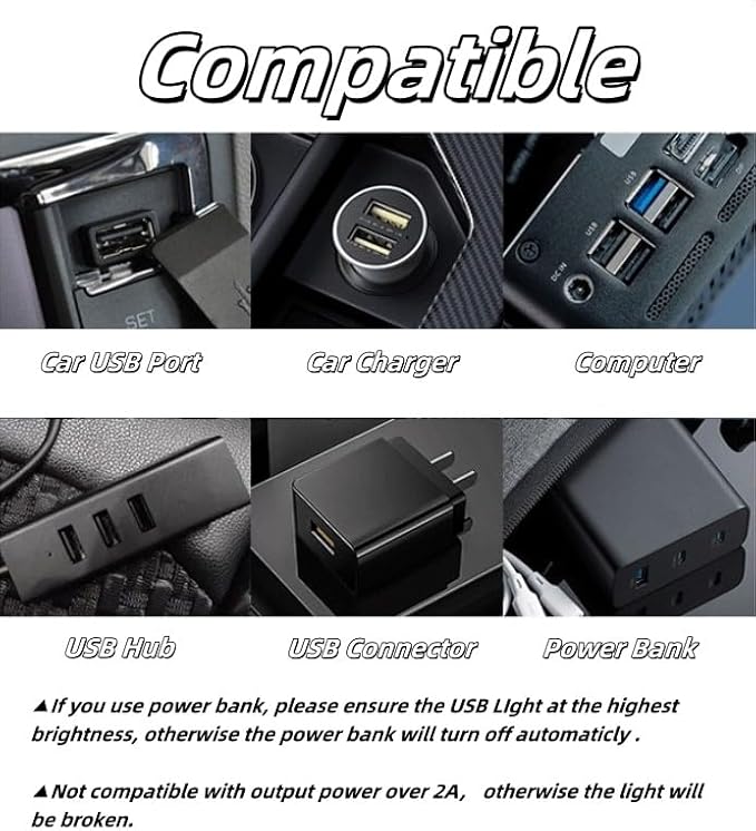 Dimmable Blue USB Touch Control Led Lights for Car, Glass Truck Led Lights Interior, Cute Retro Led Night Light Ambient Lighting, USB Mood Lamp Bedroom, Car Accessories for Men Women