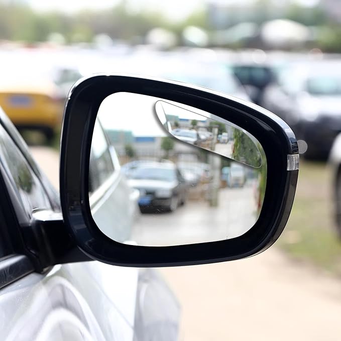 2 pcs Blind Spot Mirrors, HD Glass Convex 360° Wide Angle Side Rear View Mirror with ABS Housing for Cars SUV and Trucks
