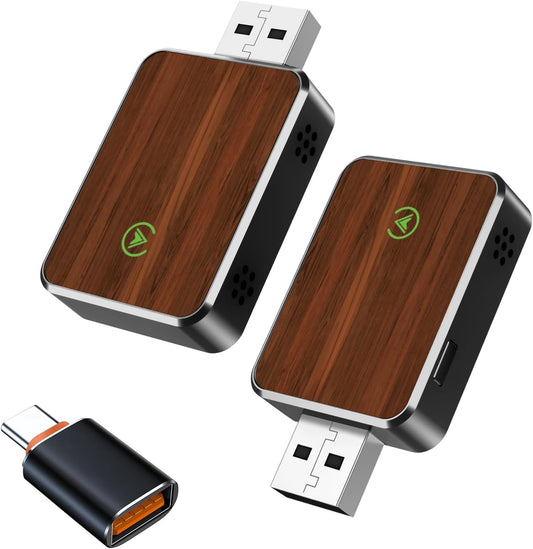 Wireless Carplay Adapter for iPhone & Android Auto 2-in-1, Convert Factory Wired to Wireless Carplay Dongle, Plug & Play Carplay Wireless Adapter for iPhone iOS 10+, Black