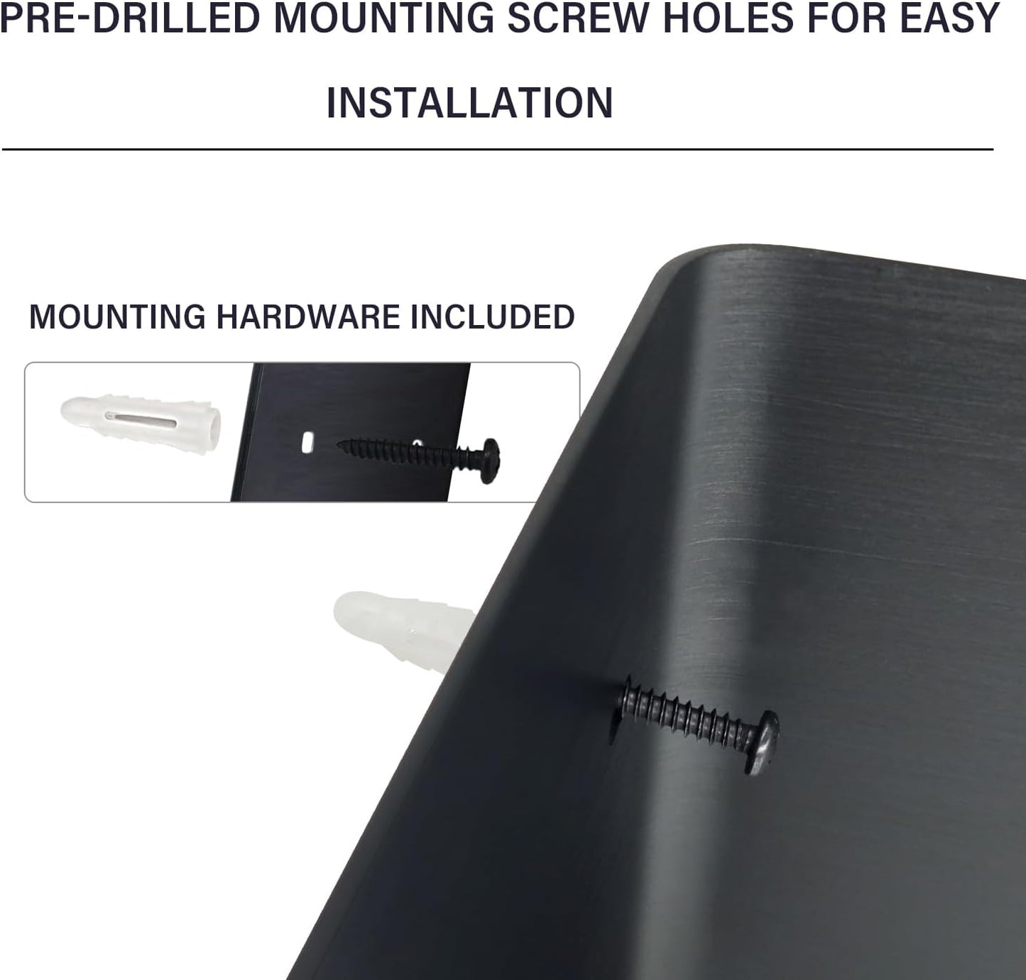 G-Sunny Garage Paper Towel Holder,Aluminum Wall-Mount Paper Towel Holder for Enclosed Trailer,Shop,Garage,Storage,5th Wheel,RV (Matte Black)