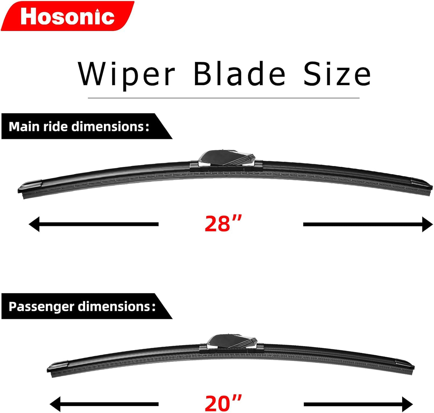 Windshield Wipers - 28"+20" Wiper Blades, Compatible with Audi A8, Q7, S8, SQ7 Windshield Wiper Blades, Double Service Life (Set of 4)