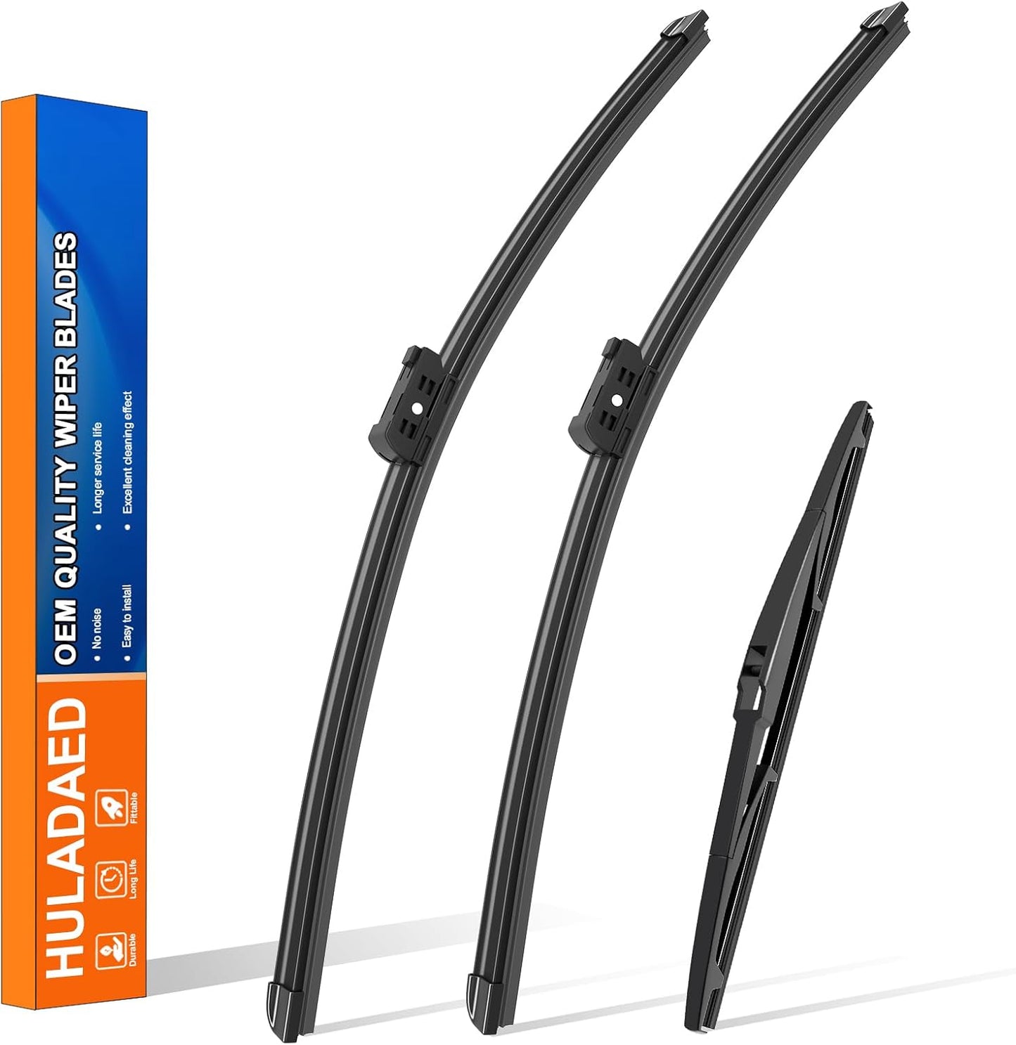 HULADAED® 24'' 20'' 15'' Windshield Wipers Replacement for Volvo XC90 2022-2016,Silicone Front Rear Wiper blades for MY Car-All Weather & Quiet(3 PACK)