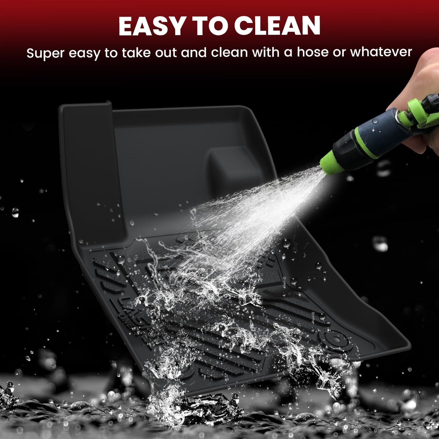 LASFIT Floor Mats and Cargo Liner for Ford Escape Hybrid 2020-2025(NOT for Gasoline Models) All Weather Protector TPE Custom Fit Car Floor Liners, 1st & 2nd Row & Trunk Set, 4PCS Black