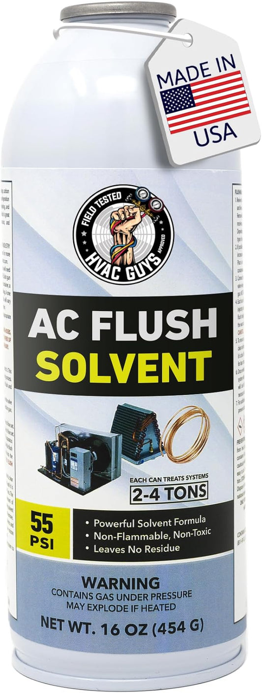 AC Flush Solvent | Pressurized Solvent for Cleaning HVAC Line Set and Any Refrigerant-Based Systems