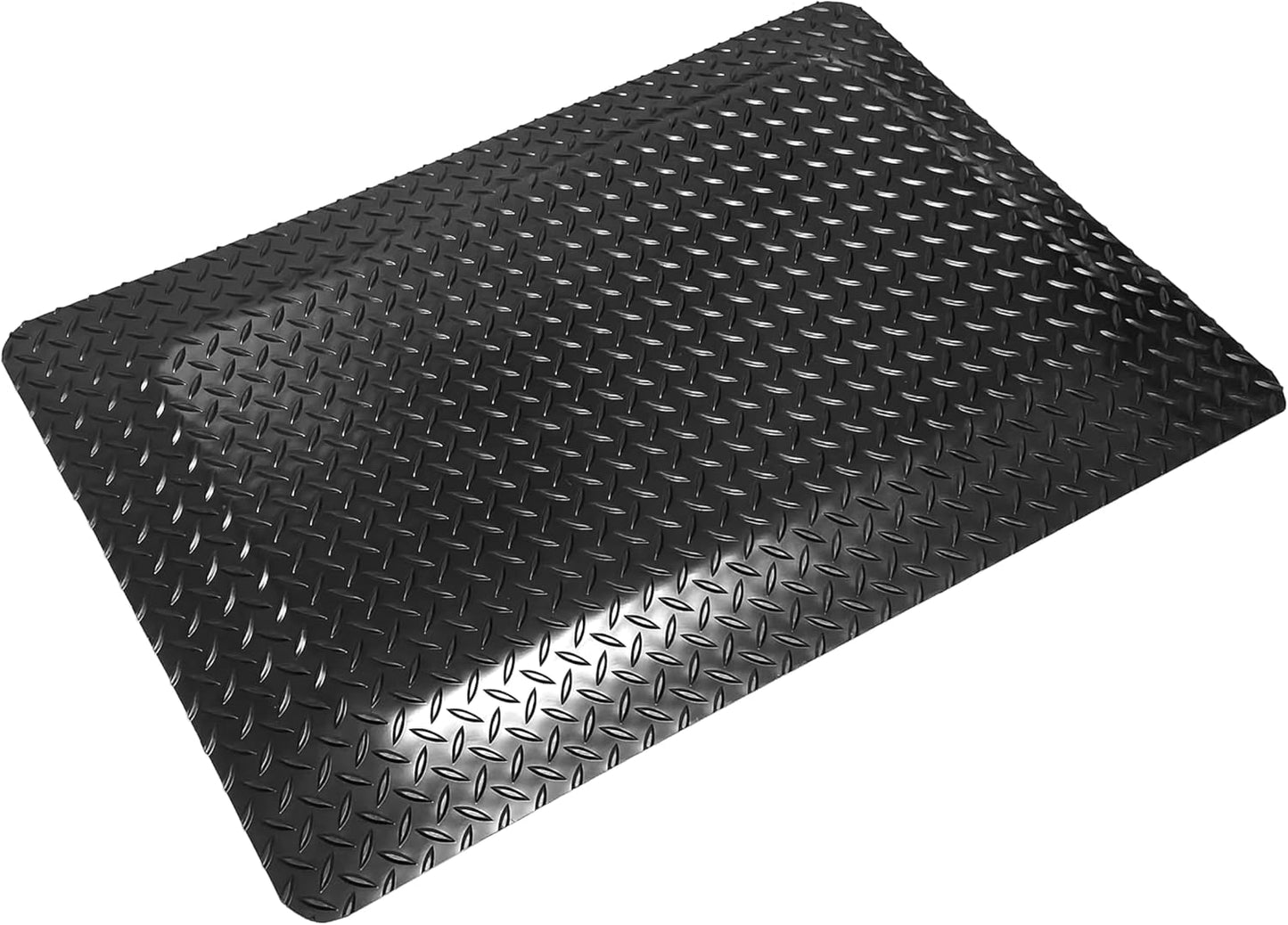 Rhino Mats, American Classic Diamond Anti-Fatigue Mats, Industrial Ergonomic Comfort Standing Mat for Work, Home, Garage, Office, Kitchen or Anywhere (Black 9/16" Thick, 3 FT. x 7 FT.)