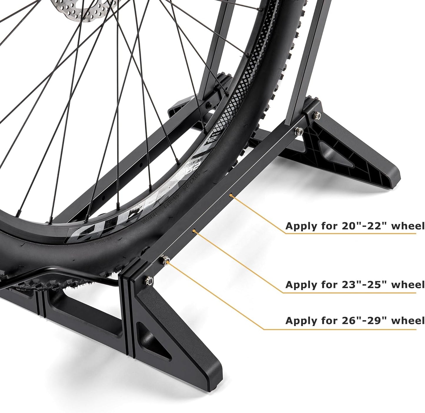 Bike Floor Stand Rack- Indoor Bike Stand for Garage/Home - Bike Storage Bicycle Parking Rack Fit 20”-29” Mountain Road Bikes E-Bike / Fat Bike (TB-1957)