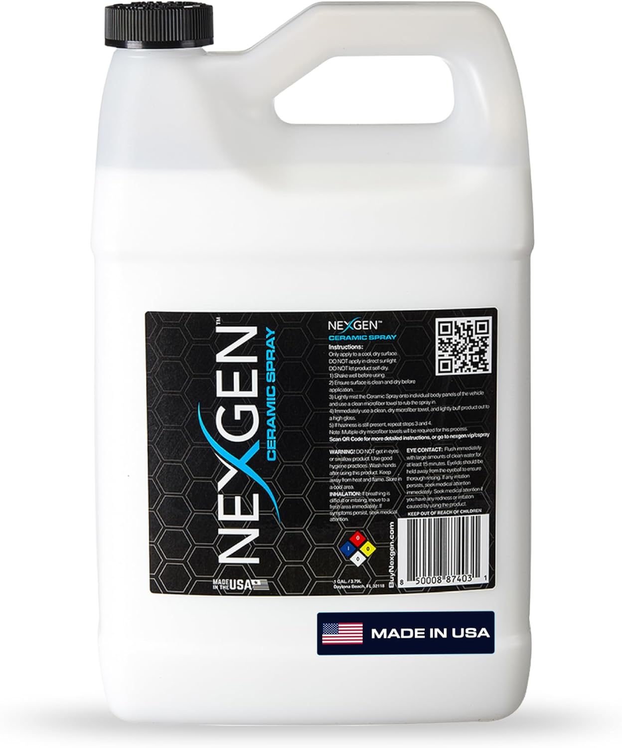 Nexgen Ceramic Spray Silicon Dioxide — Easy to Apply, Ceramic Coating Spray for Cars — Professional-Grade Protective Sealant Polish for Cars, RVs, Motorcycles, Boats, and ATVs — 1 Gallon Jug