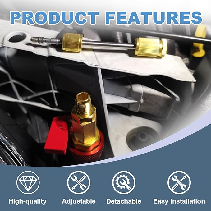 31Pcs R134A Valve Core Quick Remover Installer Tool Kit for High Low Pressure Car A/C Systems -Valve Stem Cores, Seal Caps for R134a Refrigerant Air Conditioner System