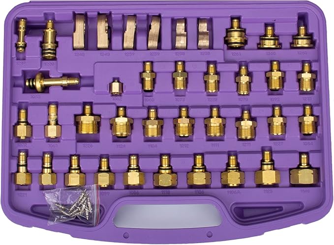 77PCS Air Conditioning Leak Detector, Air Conditioning Leak Test Kit, A/C Compressor Detection Repair Tool Kit