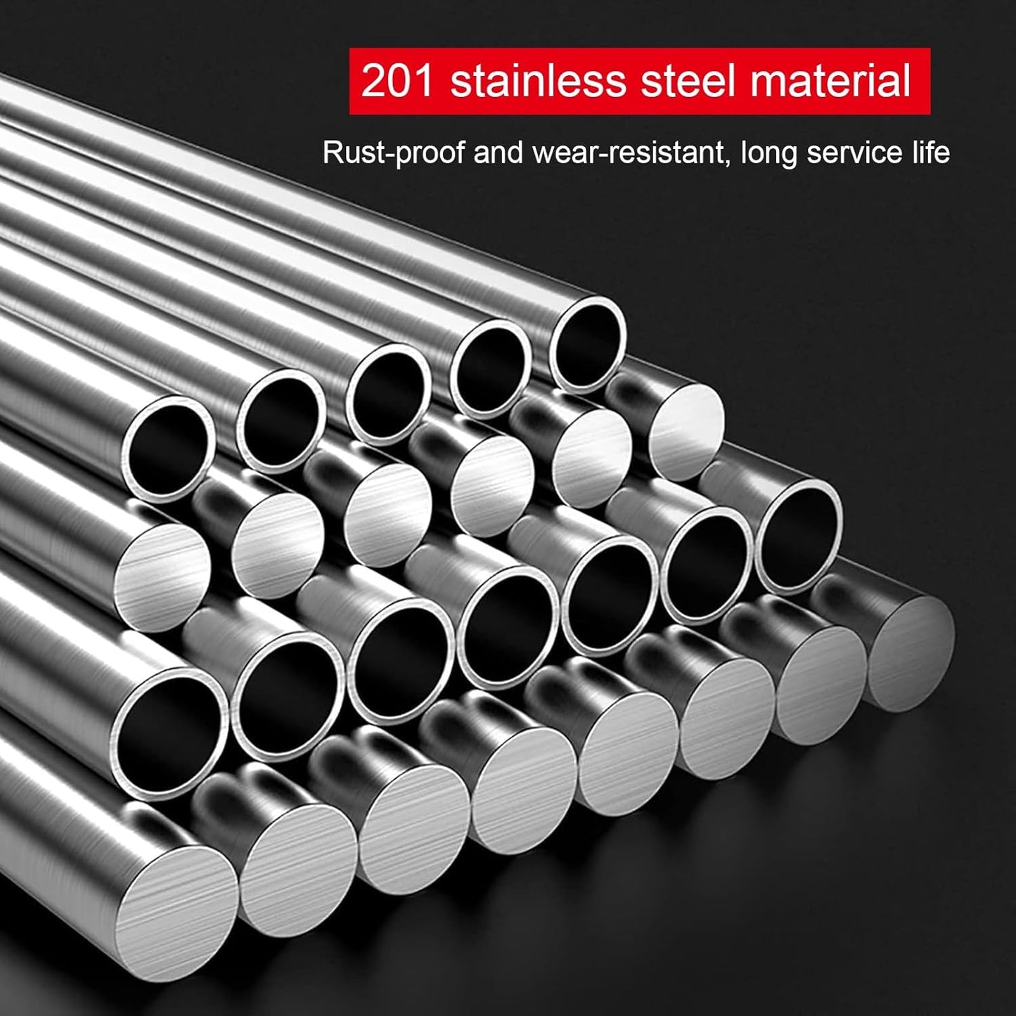 Stainless Steel Parking Bollards for Driveway, Industrial Safety Bollards Reflective Channelizer Post, Parking Barrier, Sturdy and Durable, Easy to Install, for Crowd Control(Silver (4pcs),7.6*75cm/3*