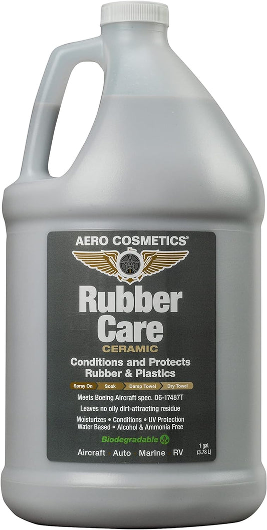 Ceramic Tire Dressing Protector, No Tire Shine, No Dirt or Brake Dust Attracting Residue 1 Gallon Satin/Matte Finish Stays Clean Longer Cleans Up Easier Aircraft Grade Better Than Automotive Products