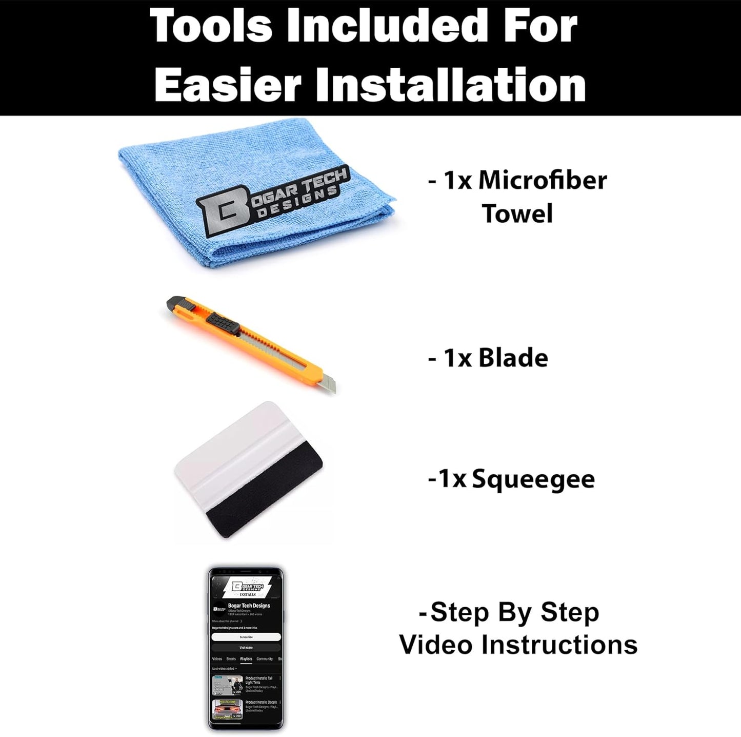 BOGAR TECH DESIGNS Full Headlight Head Light Tint Kit Compatible with Kia Forte 2019-2021, Clear Bra