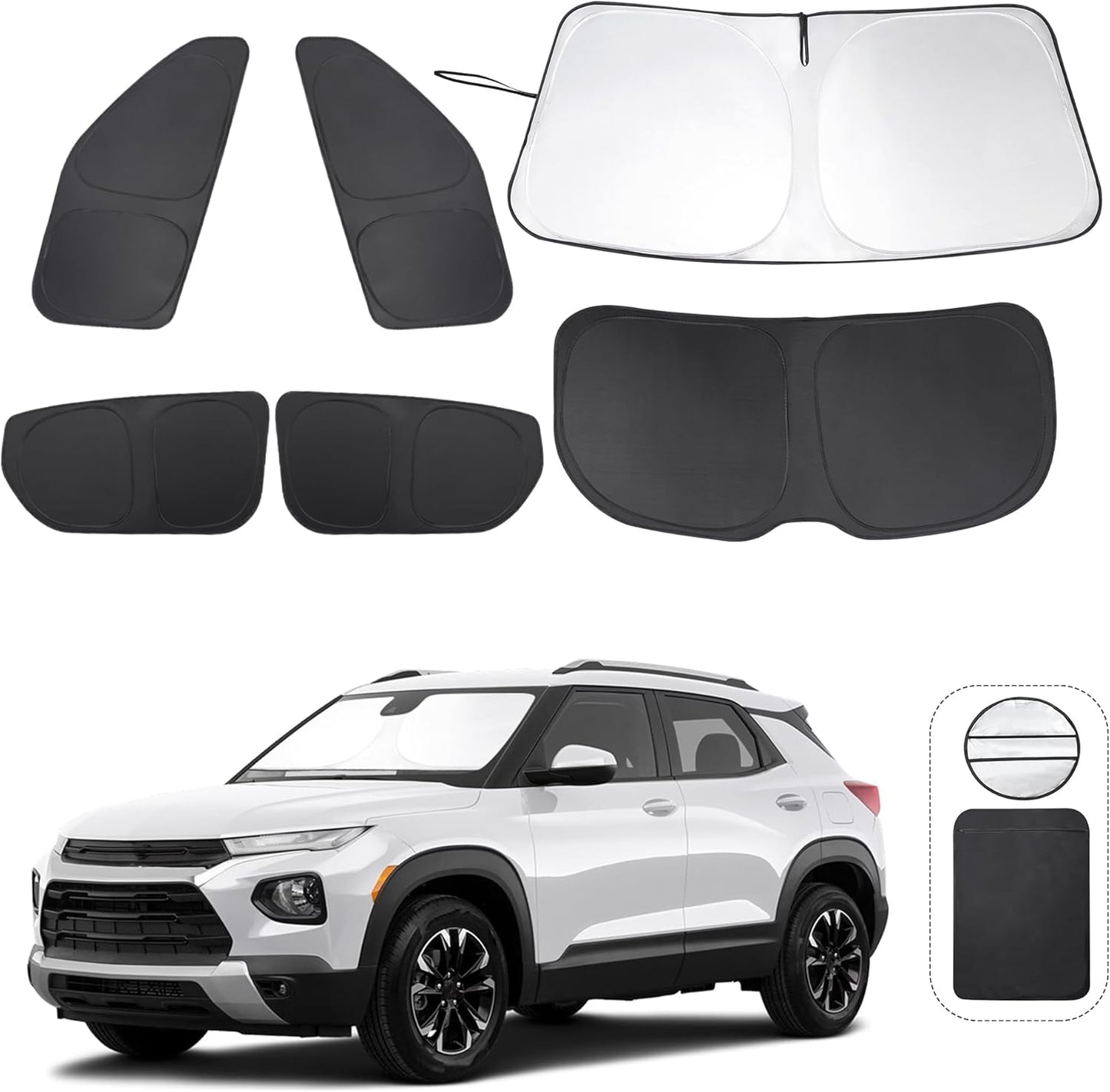 TINGLU Window Shades for Chevrolet Trailblazer 2021-2024 2025 Accessories Car Side Full Windows Rear Windshield Sun Shade Sun UV Rays & Privacy Protection for Camping,Napping 6PCS