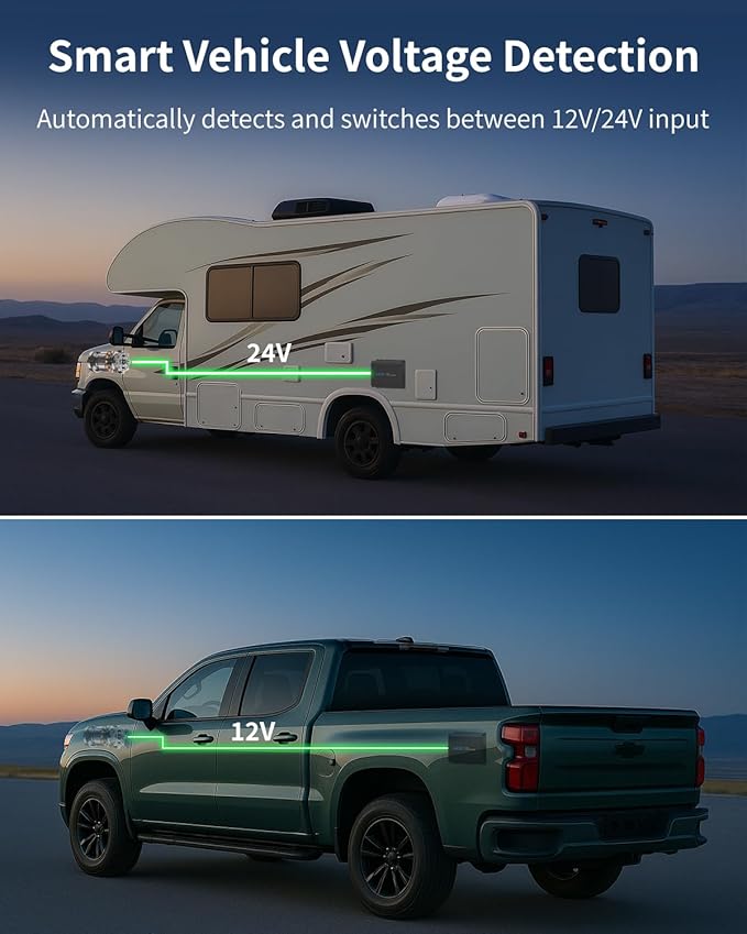 500W Alternator Charger, Fast DC to DC Battery Charger for Portable Power Stations, 6X Faster Than Cigarette Chargers, for 95% Solar Power Generator, Perfect for RV, Road Trips