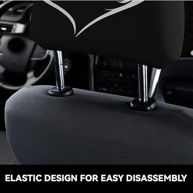 Dujiea 2 Pack Horse Love Car Headrest Covers, Universal Soft Car Seat Head Rest Cover Protector, Vehicle Accessories Fabric Headrest Cover for Cars Vans Trucks