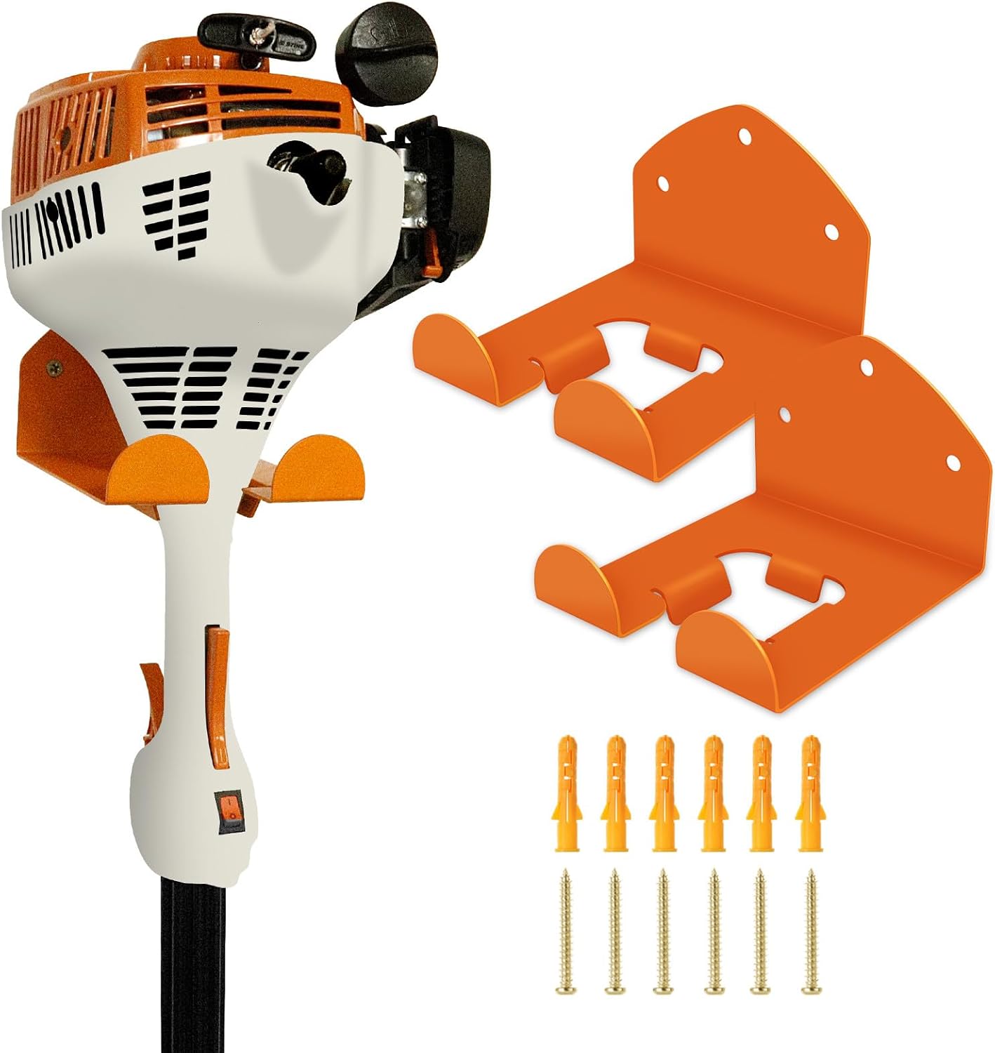 Garage Organizer - Power Tool Hanger for Grass Trimmer, Hedge Trimmer, Garden Tools, 2 Pack