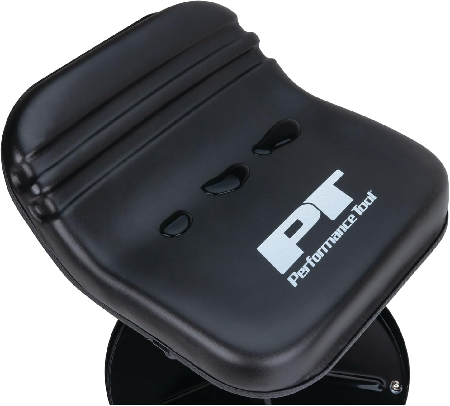 Performance Tool W85020 Tractor Creeper Rolling Work Seat with Storage Tray for Mechanic Garages and Workshops, Black, 24-inch Height