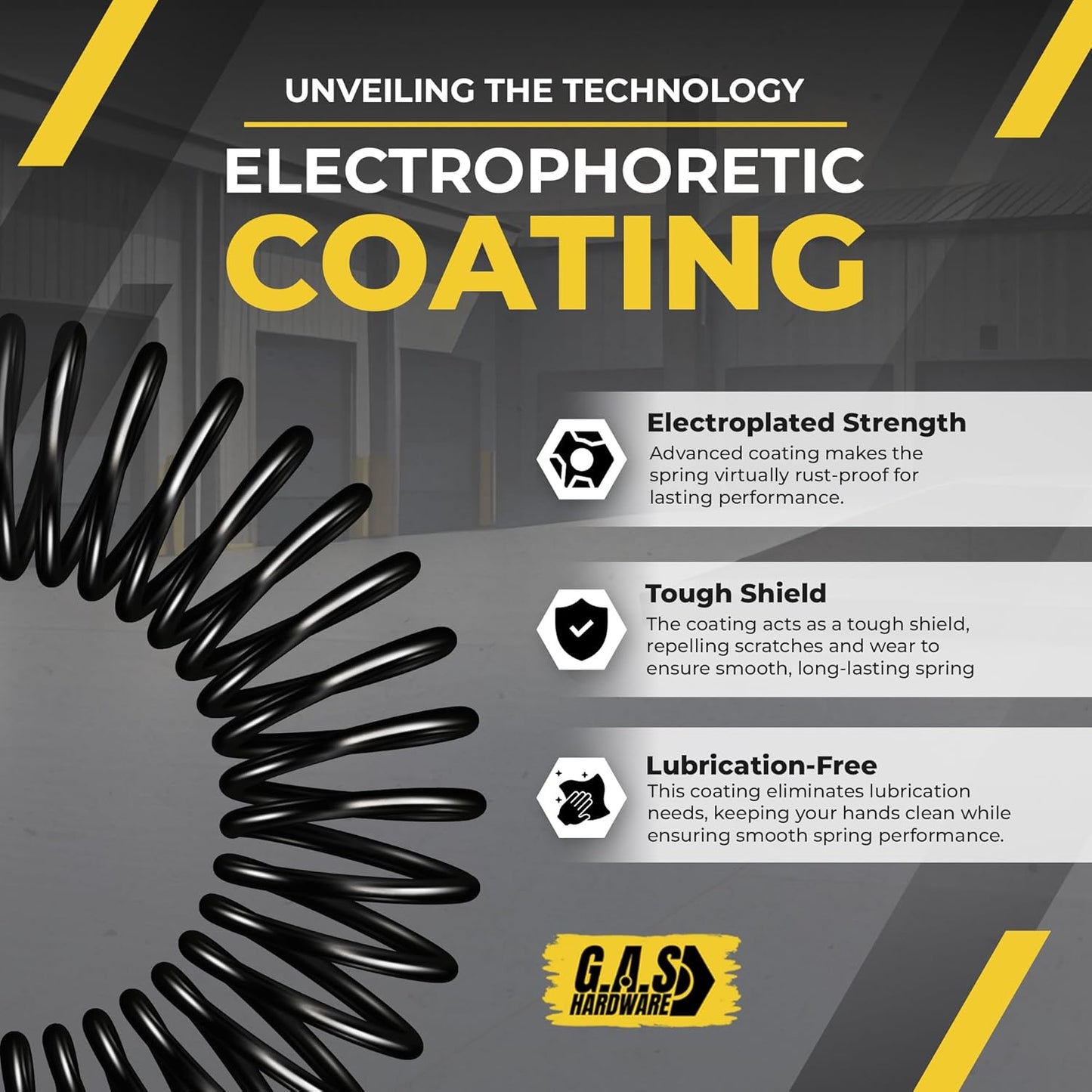 Garage Door Torsion Springs 234x2x29 Includes 1” Steel Bearing, Gloves, and Winding Bars for Left and Right Side of Garage Door Precision E-Coating 5-Year Warranty Minimum 30,000 Cycles (Pair)