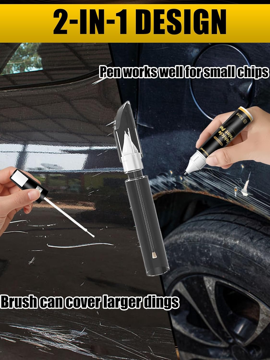 Black Obsidian/Super Black(KH3) Touch Up Paint Compatible with Nissan, Exact Match Car Paint Pen Automotive Scratch Repair Remover Kit Quick & Easy Solution for Vehile Chips and Nicks