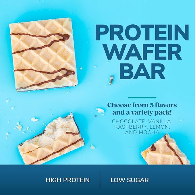 WonderSlim Protein Wafer Snack Bar, Raspberry, 200 Calories, 15g Protein, 0mg Cholesterol (5ct)