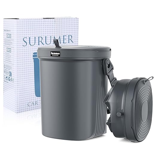 Surume 2 Gallon Silicon Car Trash Can with Lid - 100% Leak-Proof Trash Bin, Waterproof Garbage Can, Gifts for Men and Women