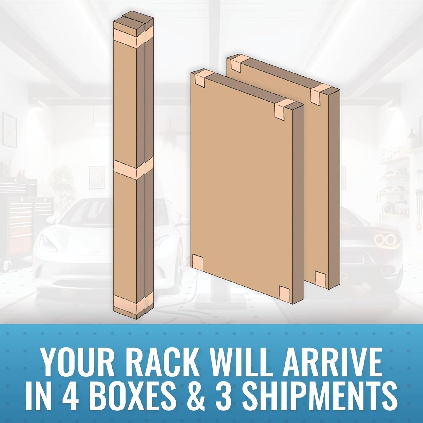 2-Pack 4 x 8 MonsterRax Overhead Garage Storage Rack, Ceiling Racks for Garage, Organization Shelving, Adjustable Hanging Shelf, Grey, 24"-45" Height Adjustment