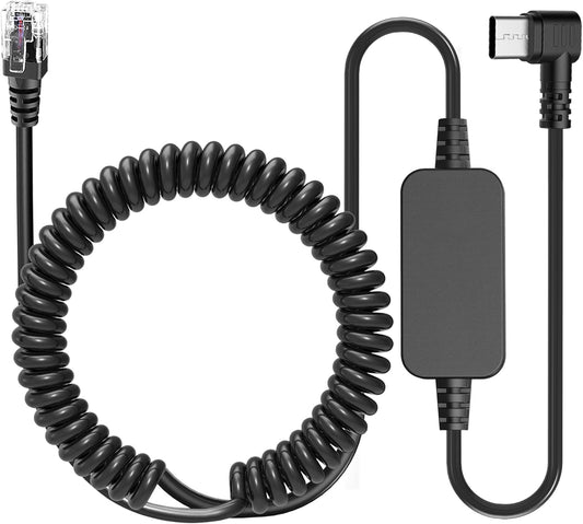 Radar Detector Cable，USB CTo RJ11 Plug Cable 5V-12V Power Cord, Compatible with Escort Radenso XP Beltronics Cobra Whistler 9.8FT, Suitable for 12V Radar detectors