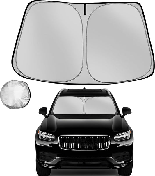 Windshield Sun Shade for 2016-2025 Volvo XC90 Foldable Sun Sunshade for Car Front Window Blocks UV Rays and Heat Automotive Interior Protector Custom Fit Accessories