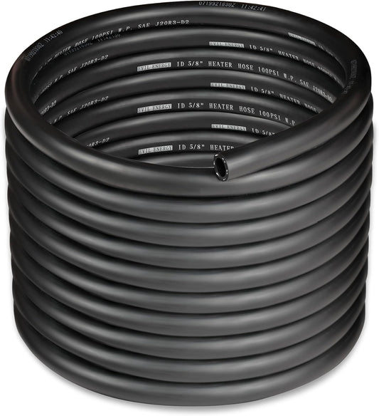 EVIL ENERGY 5/8" Heater Hose Coolant Radiator Straight 100PSI SAE 20R3 25FT Black