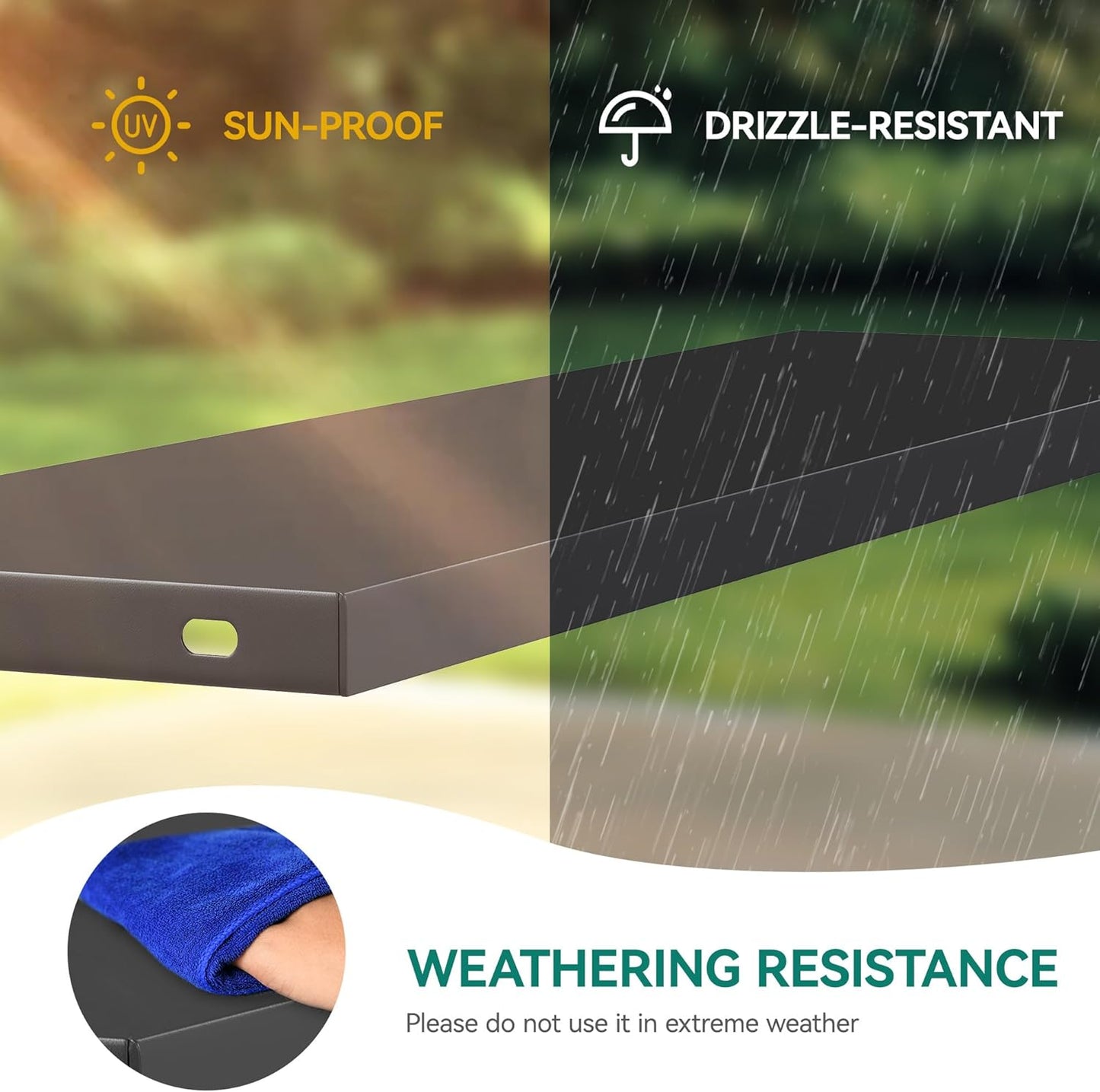 YITAHOME 2-Piece Metal Storage Shed Shelves for 59 cuft Vertical Outdoor Storage Shed，51 in x 13.8 in Shelf with 8 Screws, Easy Assembly, 22 lbs, Black