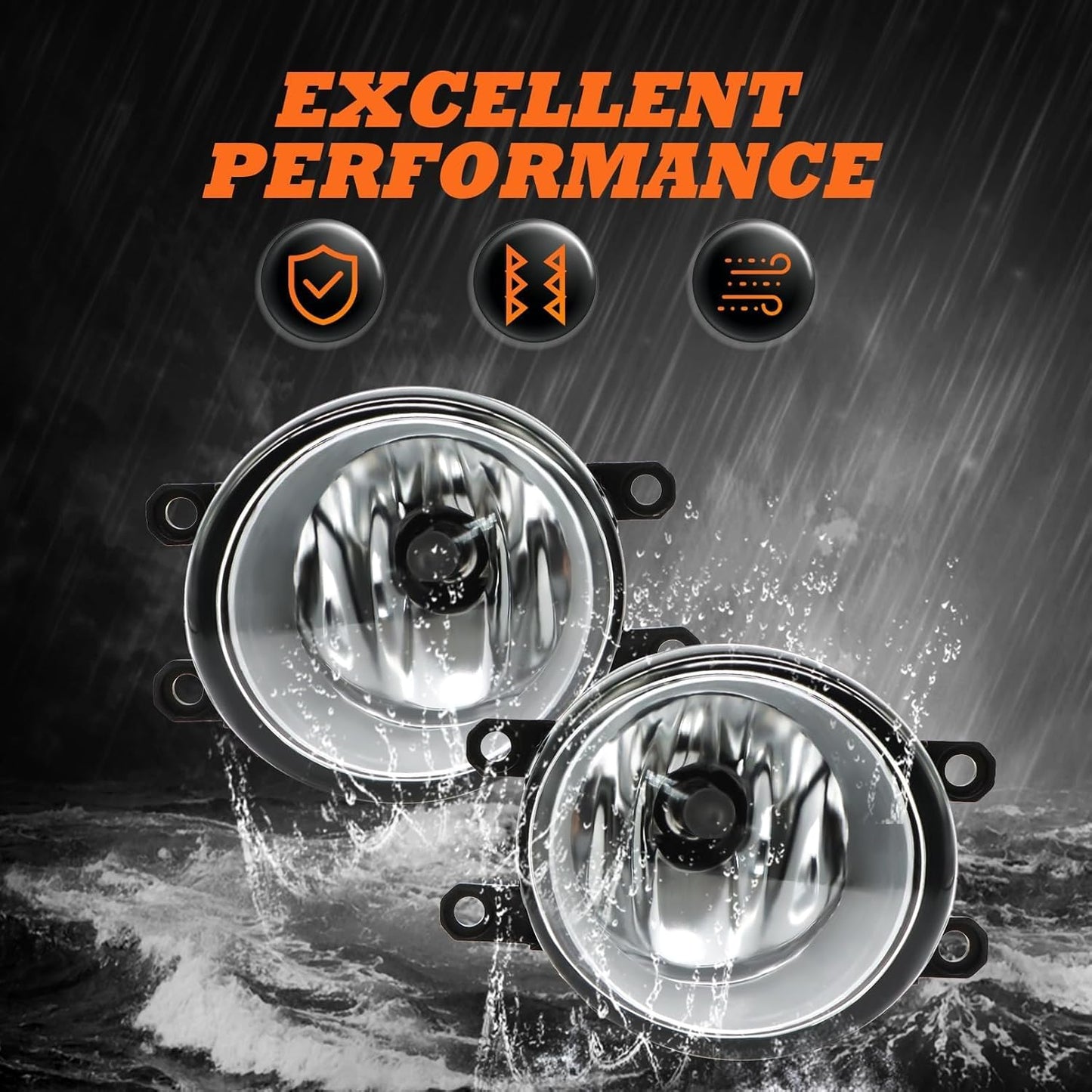 Fog Light Assembly Compatible with Corolla 2009-2010 Fog Lamp w/H11 12V 55W Halogen Bulbs & Bezels & Harness & Switch