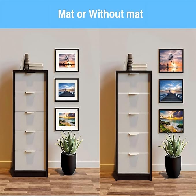 16x20 Picture Frame Hatter-Resistant Glass Display Photo Frame, to Wall Home Decor Black