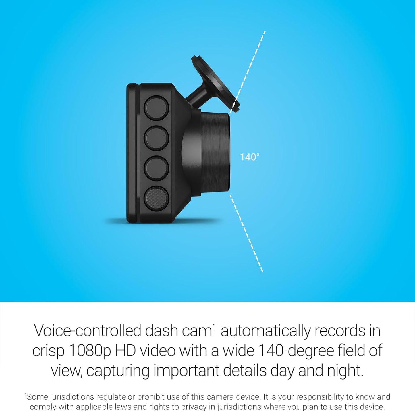 Garmin Dash Cam™ X110, Compact 1080p HD Dash Cam with a 140-degree Field of View, Built in Clarity™ Polarizer, Voice Controlled, GPS, 2.4” Display, Automatic Recording