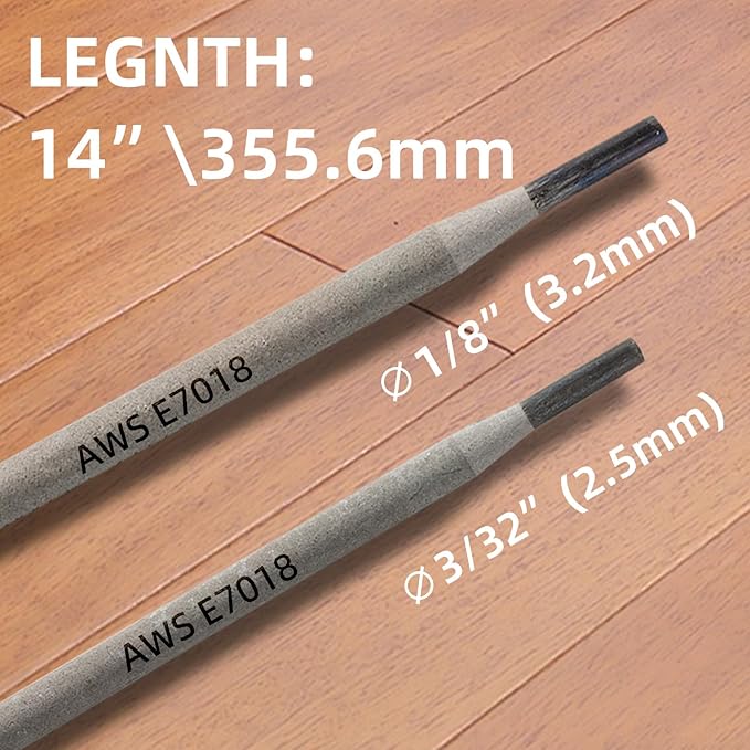 E7018 Welding Rods 3/32" 4.4LB - Carbon Steel Stick Electrodes with Low Spatter & Easy Slag Removal for ARC Welding, Home Repair, Construction