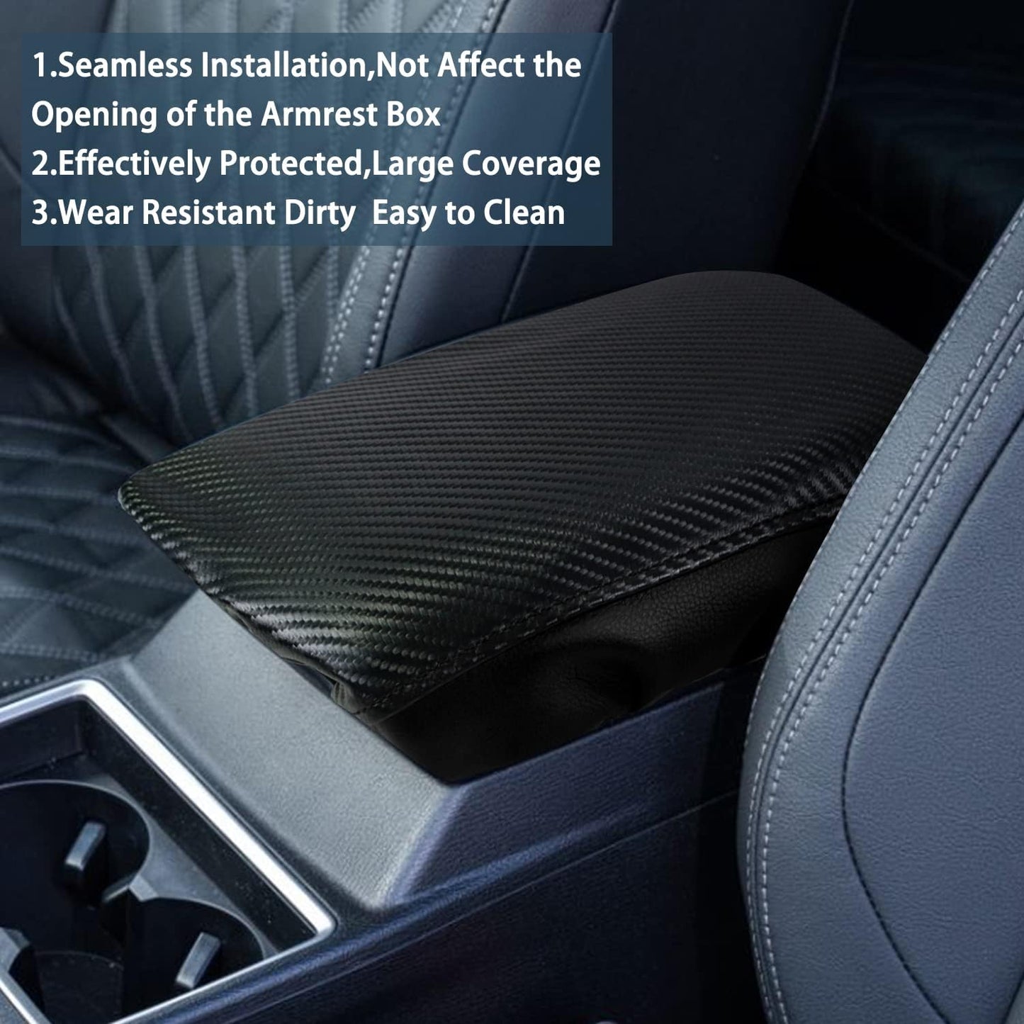 Ruiya Armrest Cover for Mitsubishi Outlander 2022+ Armrest Cushion Mitsubishi Outlander 2022-2024 Accessories Center Console Cover Compatible with 2022 2023 2024 Mitsubishi Outlander