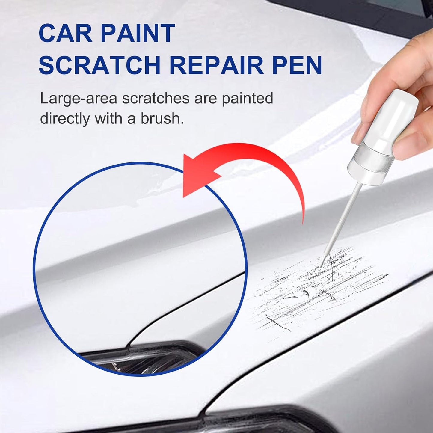 Snow White Pearl(SWP) Touch Up Paint for Kia-Exact Match–Chips and Nicks Car Paint Scratch Repair Kit Automotive Paint Pen for Forte/K5/Optima-models/Seltos/Sorento/Telluride