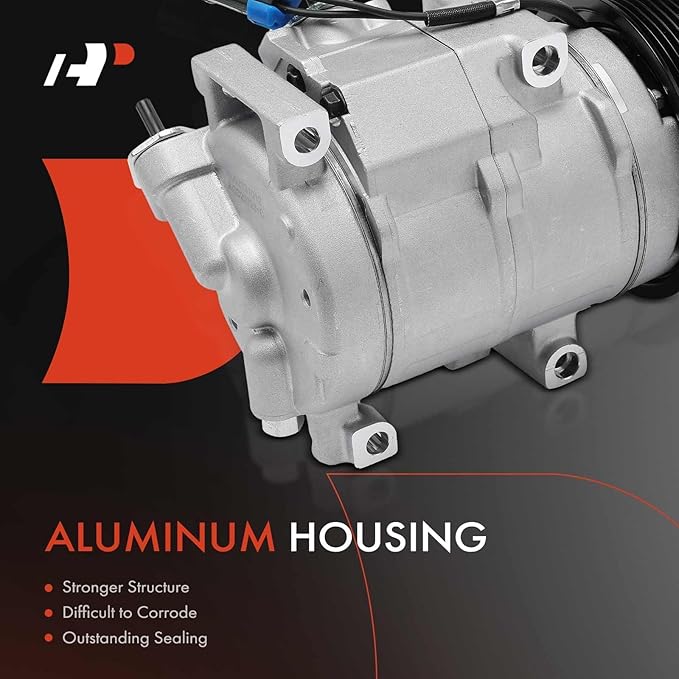 A-Premium Air Conditioner AC Compressor with Clutch Compatible with John Deere Models, 8-Groove Pulley