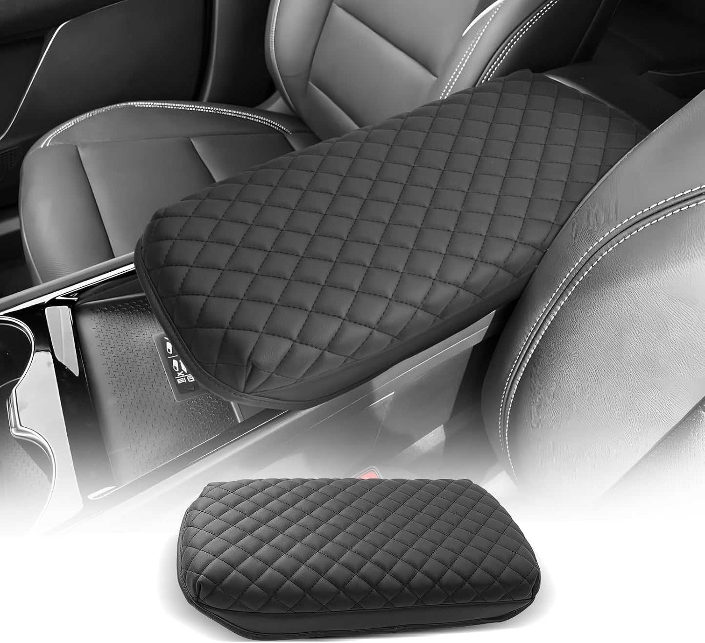 CDEFG for Chevrolet Blazer EV 2024 2025 2026 Center Console Cover Armrest Box Cover for Blazer EV (LT, RS) 2024 2025 Accessories Arm Rest Protector Thickened with Inner Pocket