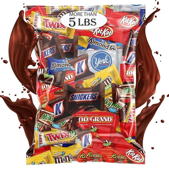 Assorted Chocolate Candy Variety Pack - Assorted Bulk Chocolate Mix - Individually Wrapped Party Chocolate Assortment - Chocolate For Every Occasion More Than 5 Pounds