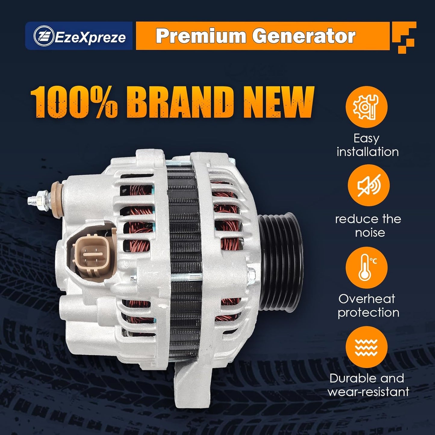 EzeXpreze Honda Civic Acur.a Alternator Replacement for 2001 2002 2003 2004 2005 EL L4 1.7L, 70AMP CCW 06311PLM505RM 31100-PLM-A01A02 02RM AHGA50 64 A005TA6991A 7091 7191 ZC 400-48035 13893N