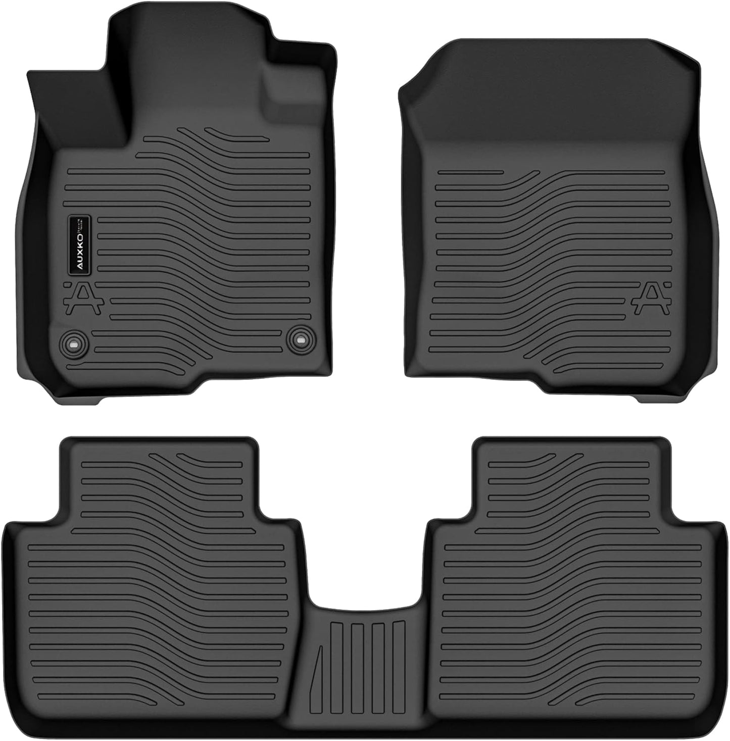 Auxko All Weather Floor Mats Fits for Honda HR-V Include Hybrid 2023 2024 2025 2026 TPE Rubber Liners All Season Guard Odorless Anti-Slip Mats for 1st & 2nd Row